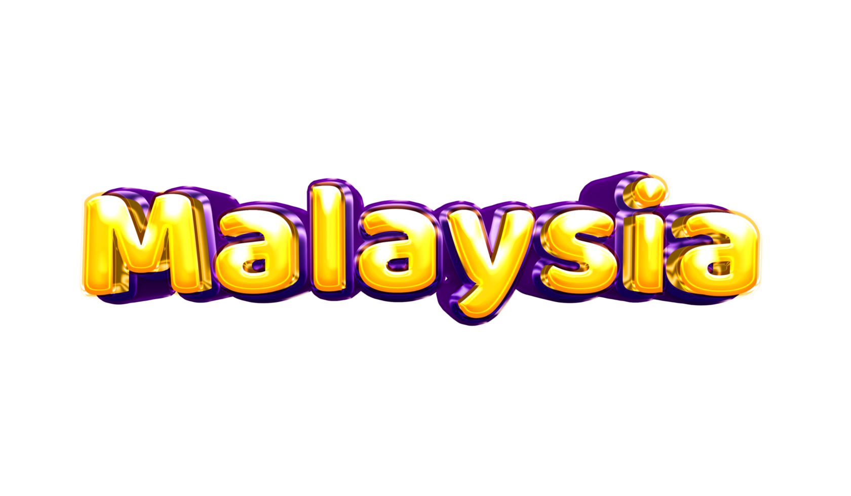 girls name sticker colorful party balloon birthday helium air shiny yellow purple cutout Malaysia png