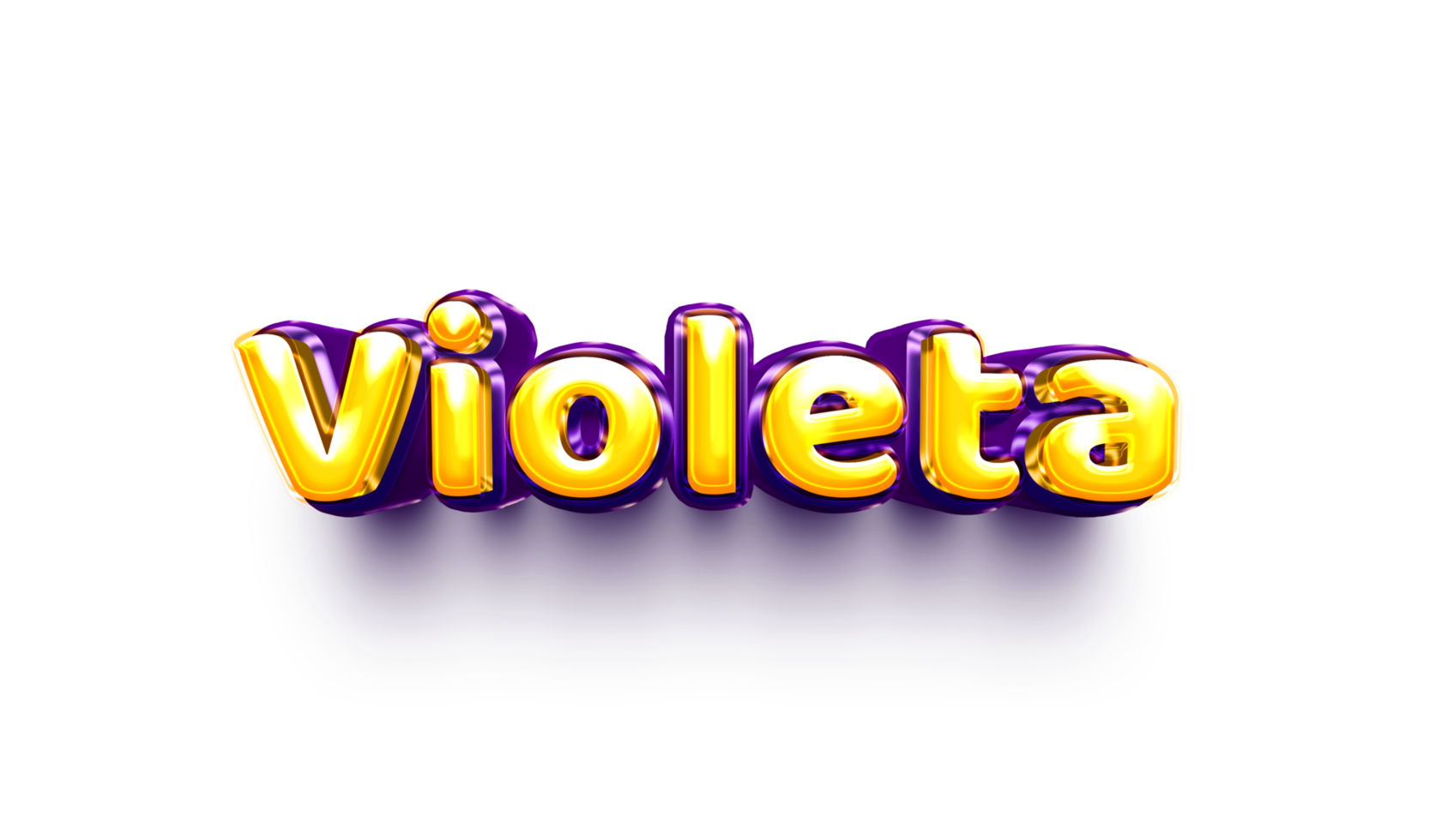 nomi di ragazze inglese elio Palloncino brillante celebrazione etichetta 3d gonfiato violeta png