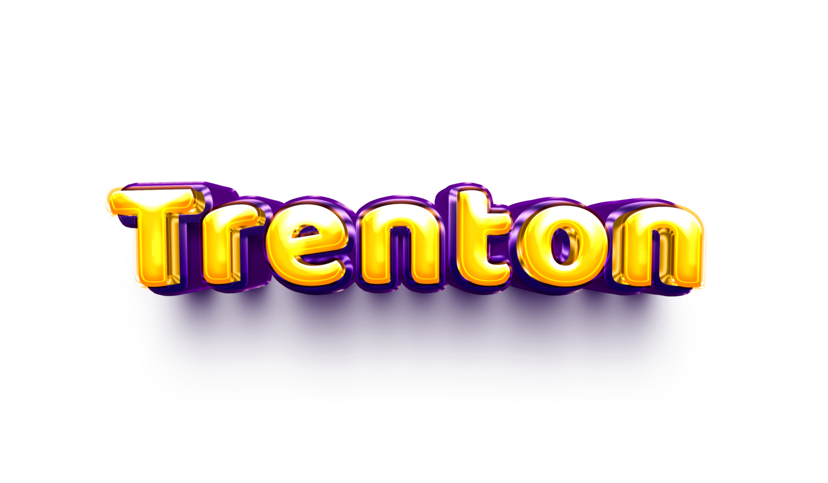 names of boys English helium balloon shiny celebration sticker 3d inflated Trenton png