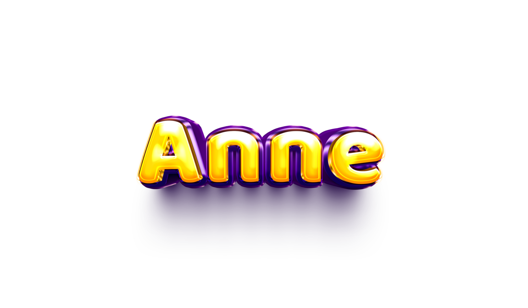 nomes de meninas balão de hélio inglês brilhante adesivo de celebração 3d inflado anne png