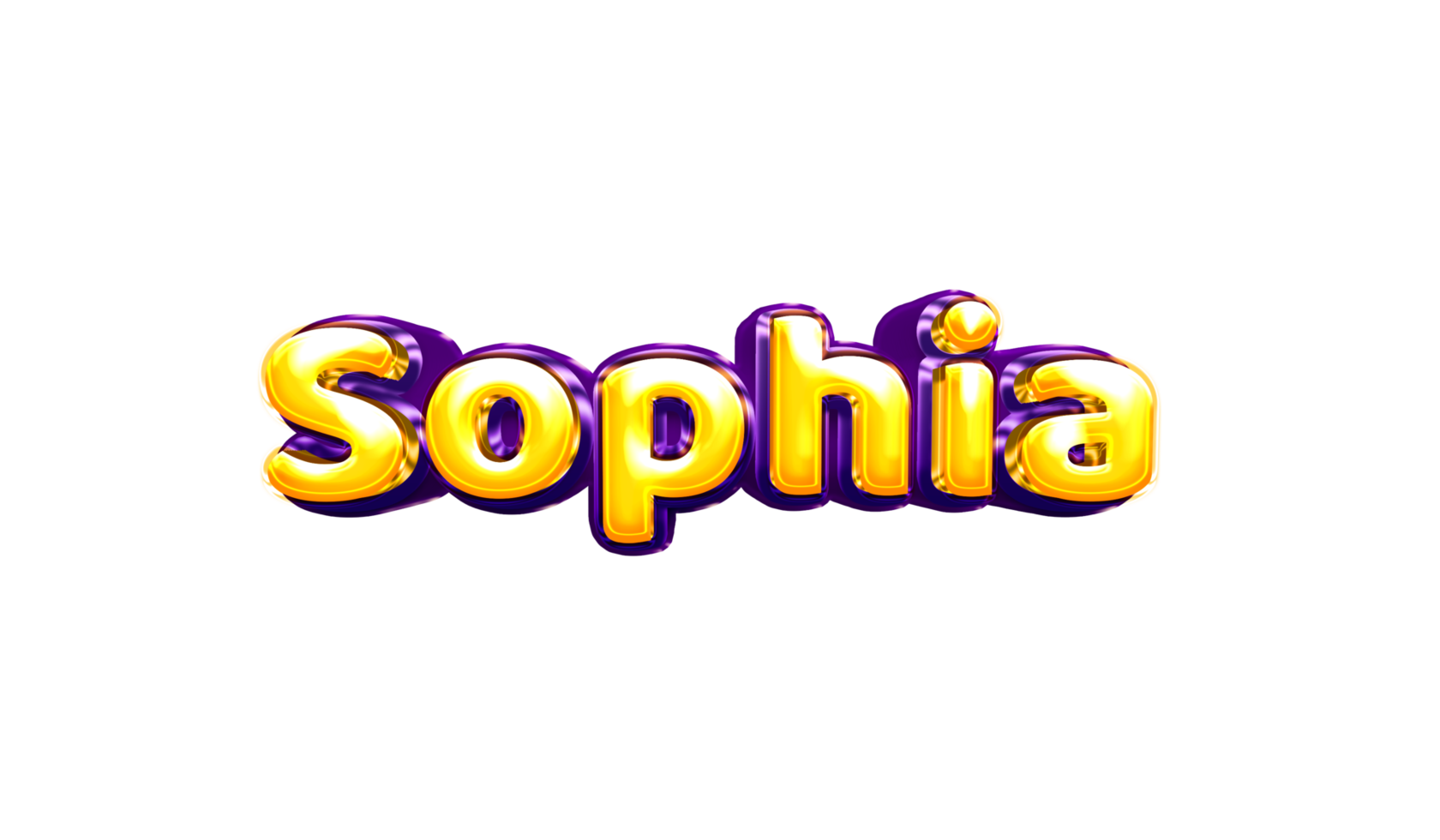 etiqueta engomada del nombre de las niñas fiesta colorida globo cumpleaños helio aire llamativas amarillas moradas separar sophia png