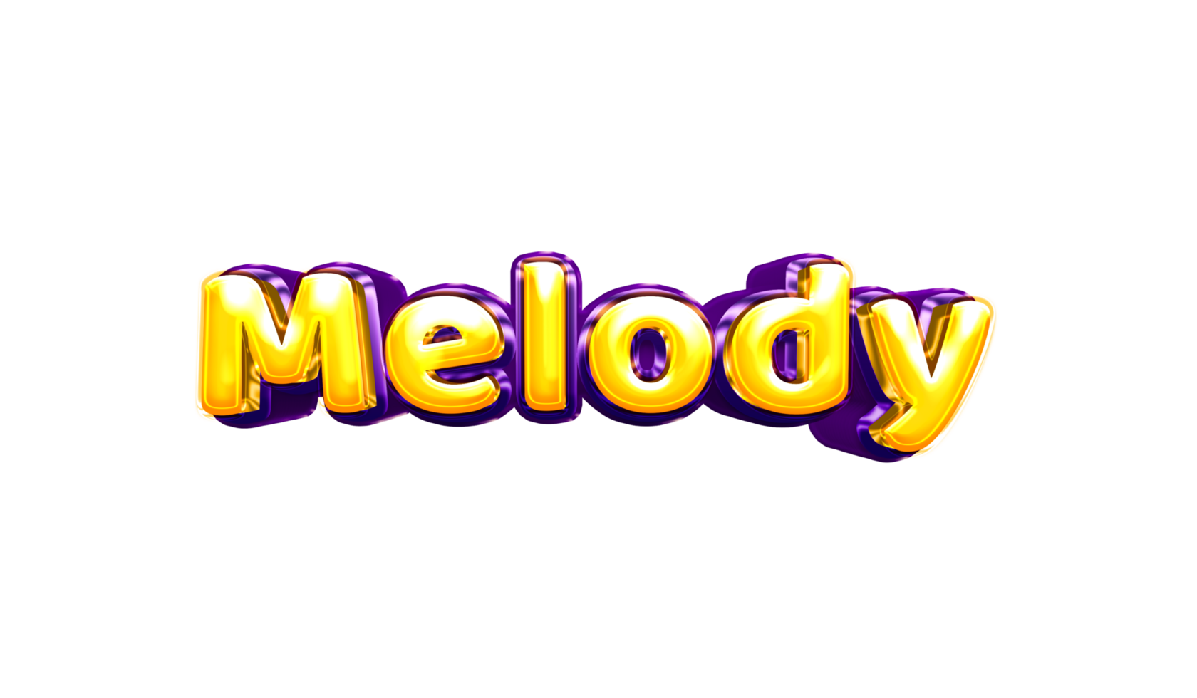 girls name sticker colorful party balloon birthday helium air shiny yellow purple cutout png