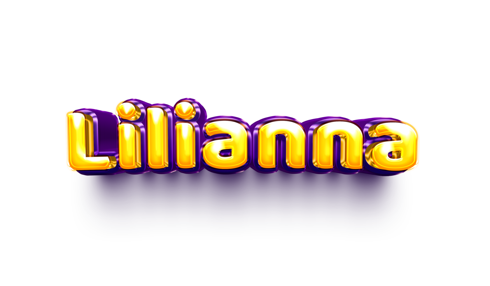 namn av flickor engelsk helium ballong skinande firande klistermärke 3d uppblåst lilianna png