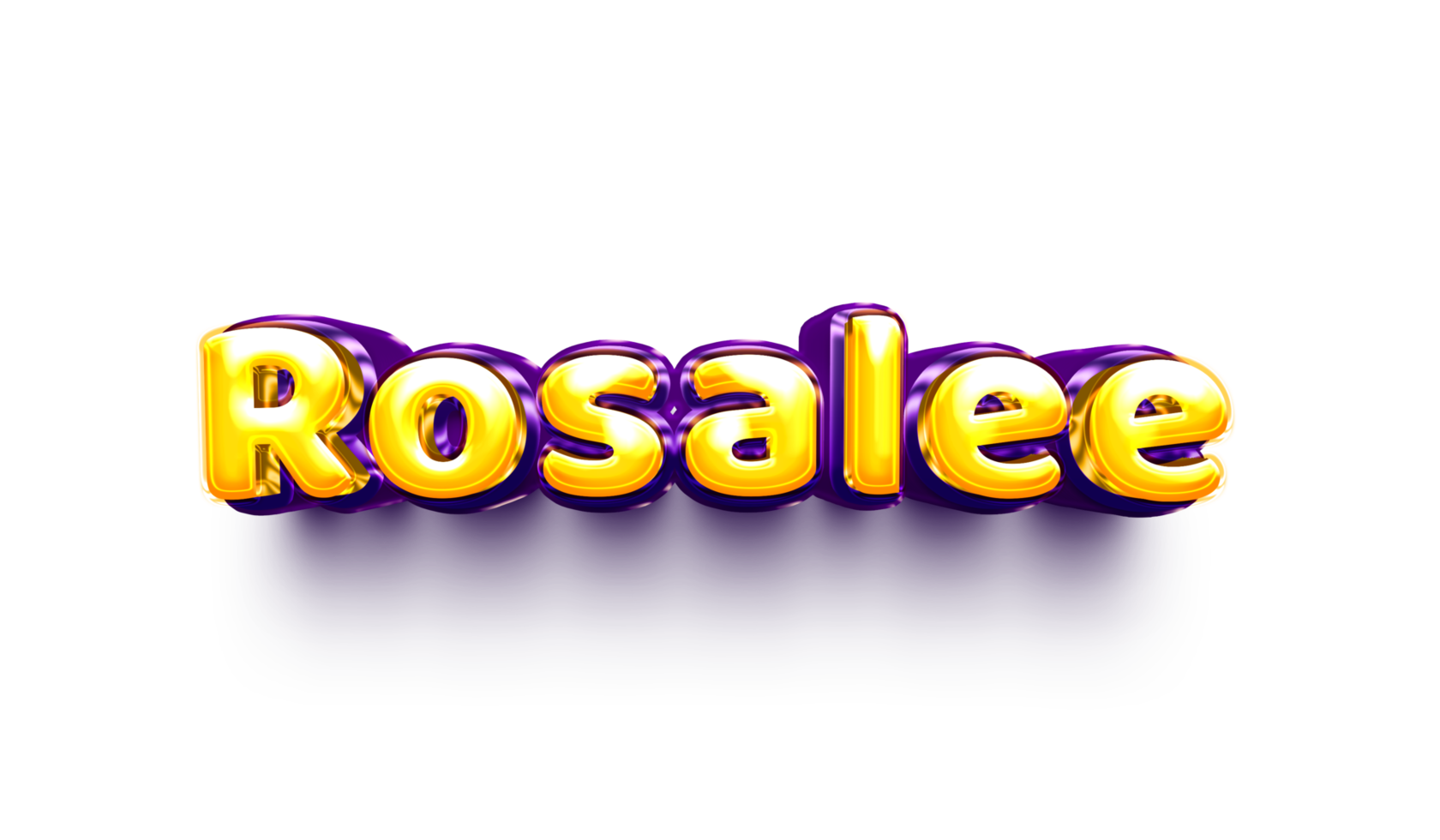 names of girls English helium balloon shiny celebration sticker 3d inflated Rosalee png