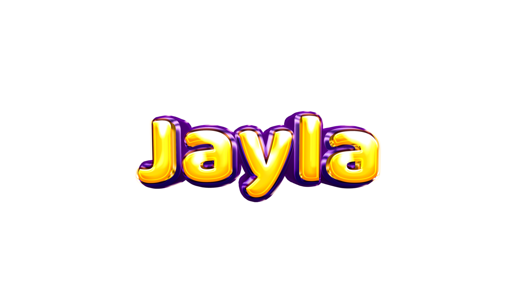 girls name sticker colorful party balloon birthday helium air shiny yellow purple cutout Jayla png