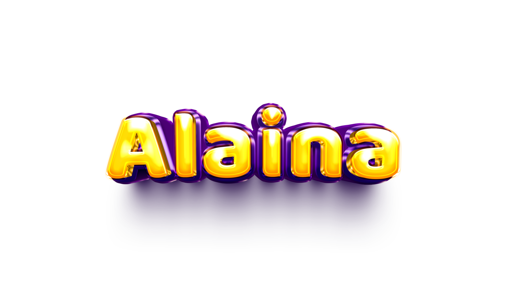 nomes de meninas balão de hélio inglês brilhante adesivo de celebração 3d inflado alaina png