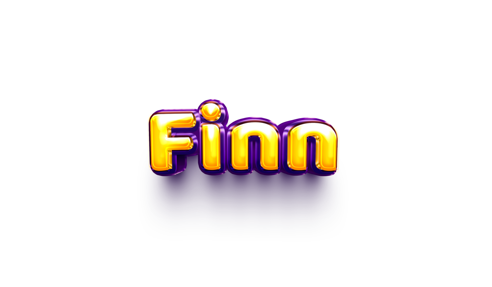 nomes de meninos balão de hélio inglês brilhante adesivo de celebração 3d inflado finn png