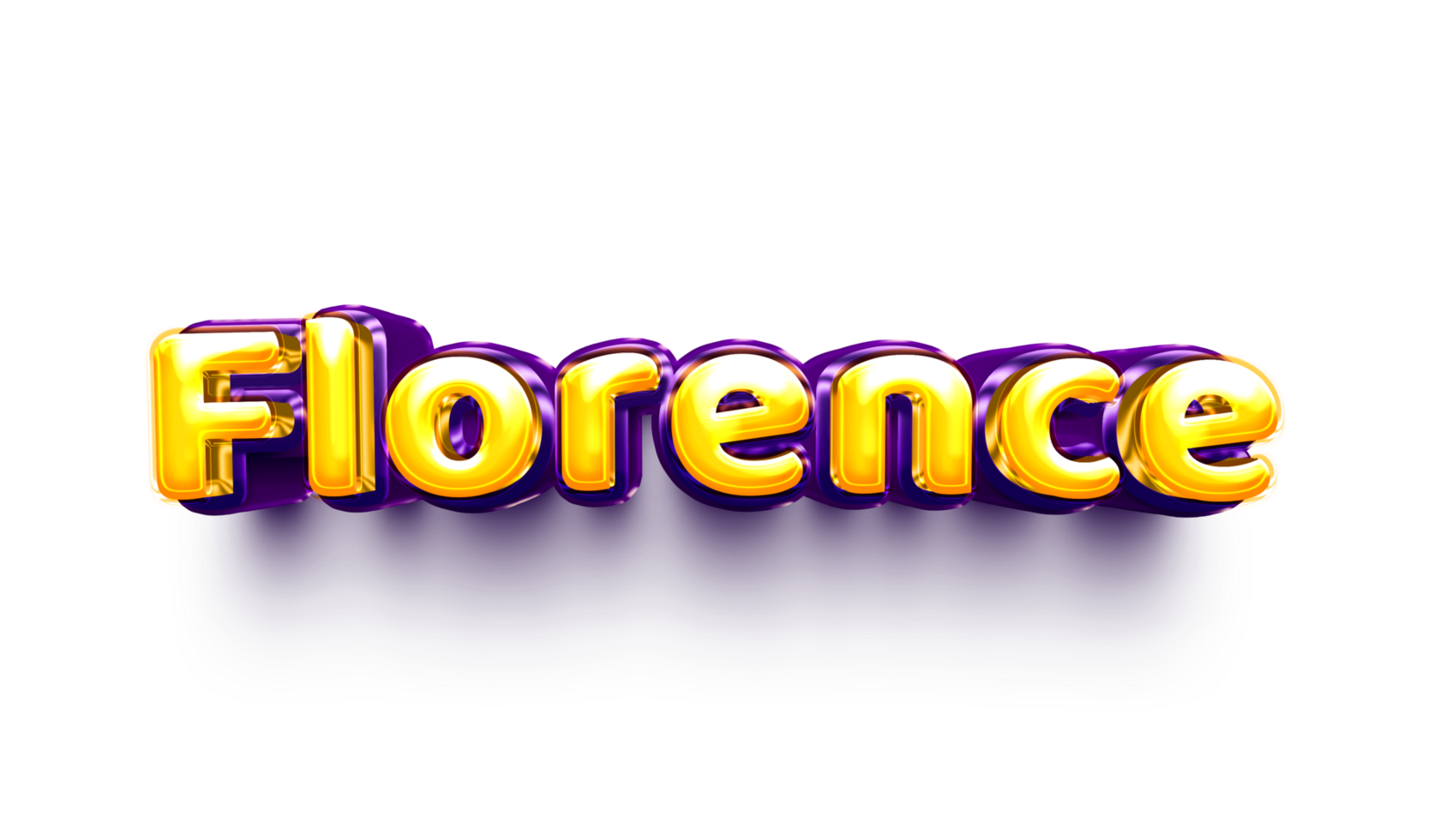 names of girls English helium balloon shiny celebration sticker 3d inflated Florence 15240583 PNG