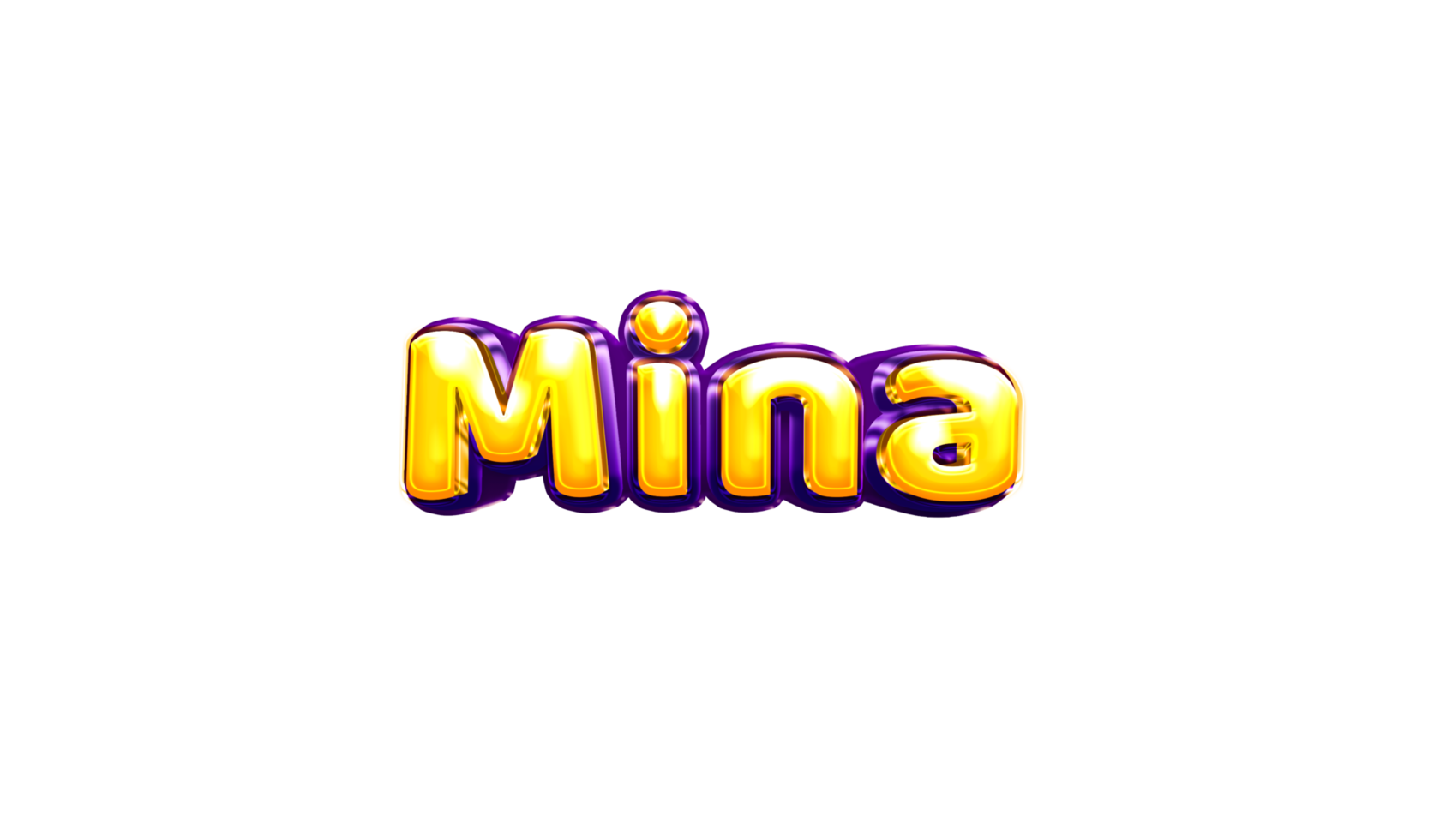 girls name sticker colorful party balloon birthday helium air shiny yellow purple cutout png