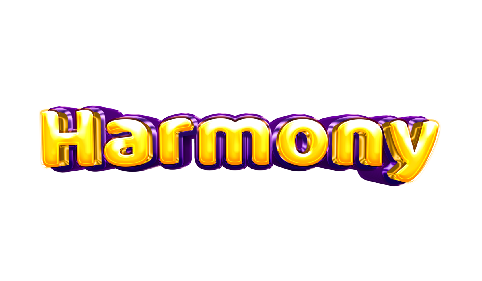 girls name sticker colorful party balloon birthday helium air shiny yellow purple cutout Harmony png