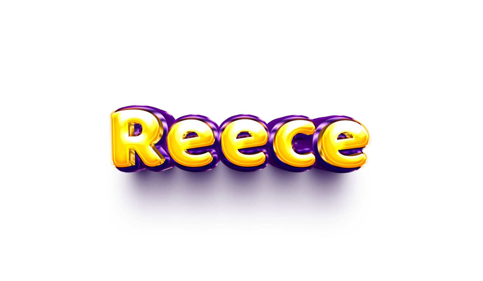 namen van jongen Engels helium ballon glimmend viering sticker 3d opgeblazen reece png