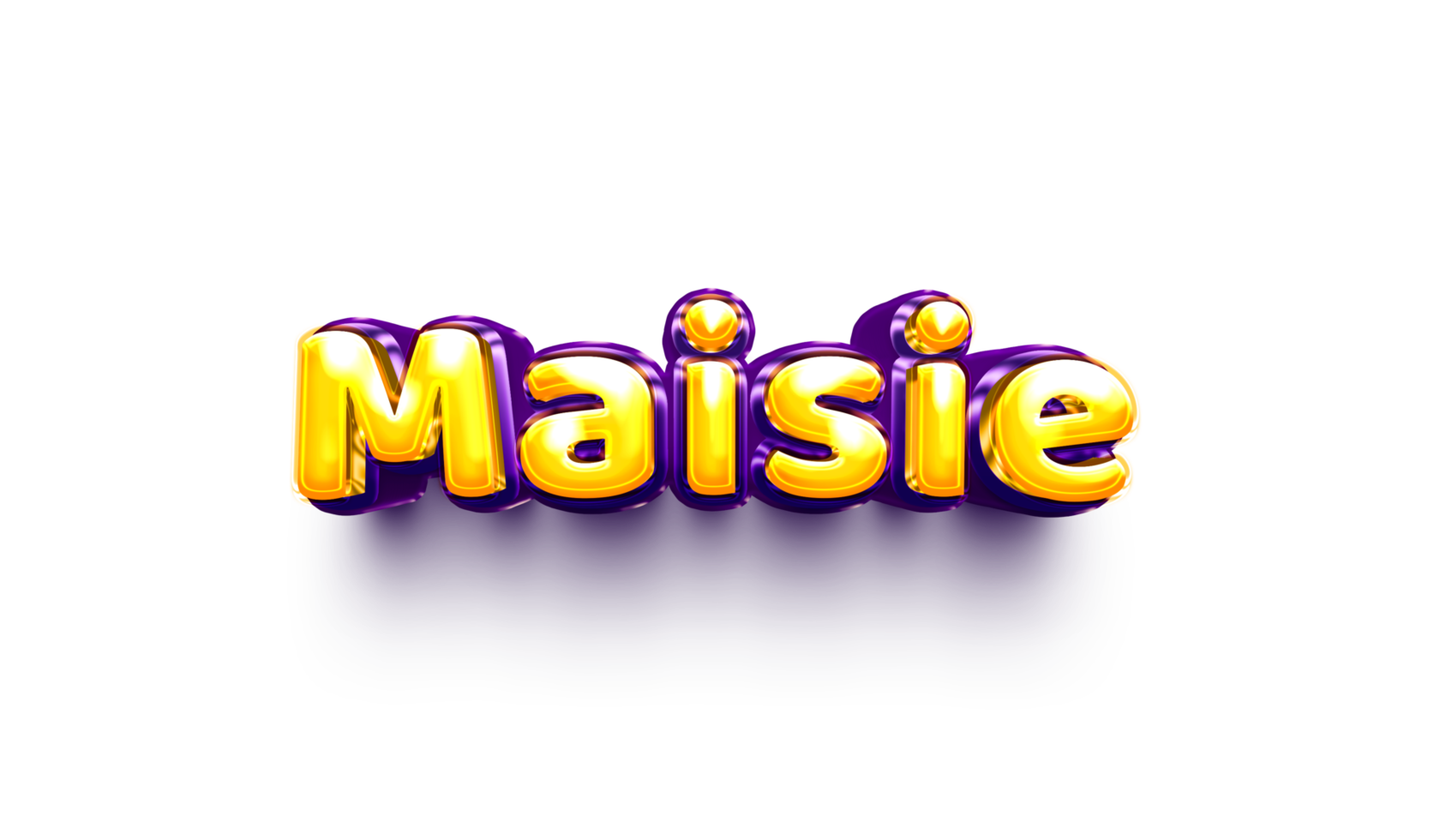 namen van meisjes Engels helium ballon glimmend viering sticker 3d opgeblazen maisie png