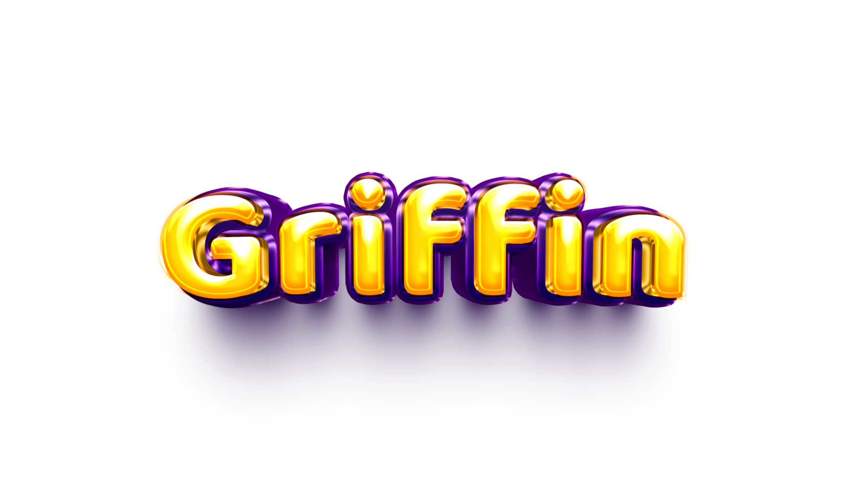 names of boys English helium balloon shiny celebration sticker 3d inflated Griffin png