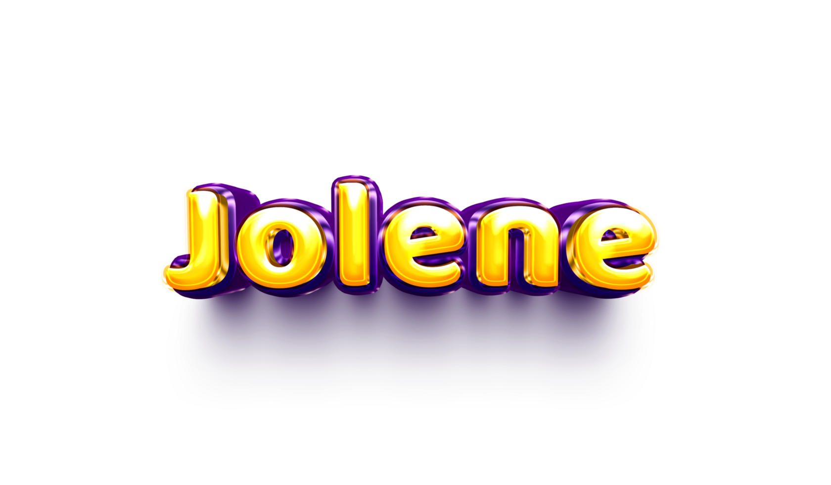 names of girls English helium balloon shiny celebration sticker 3d inflated Jolene png