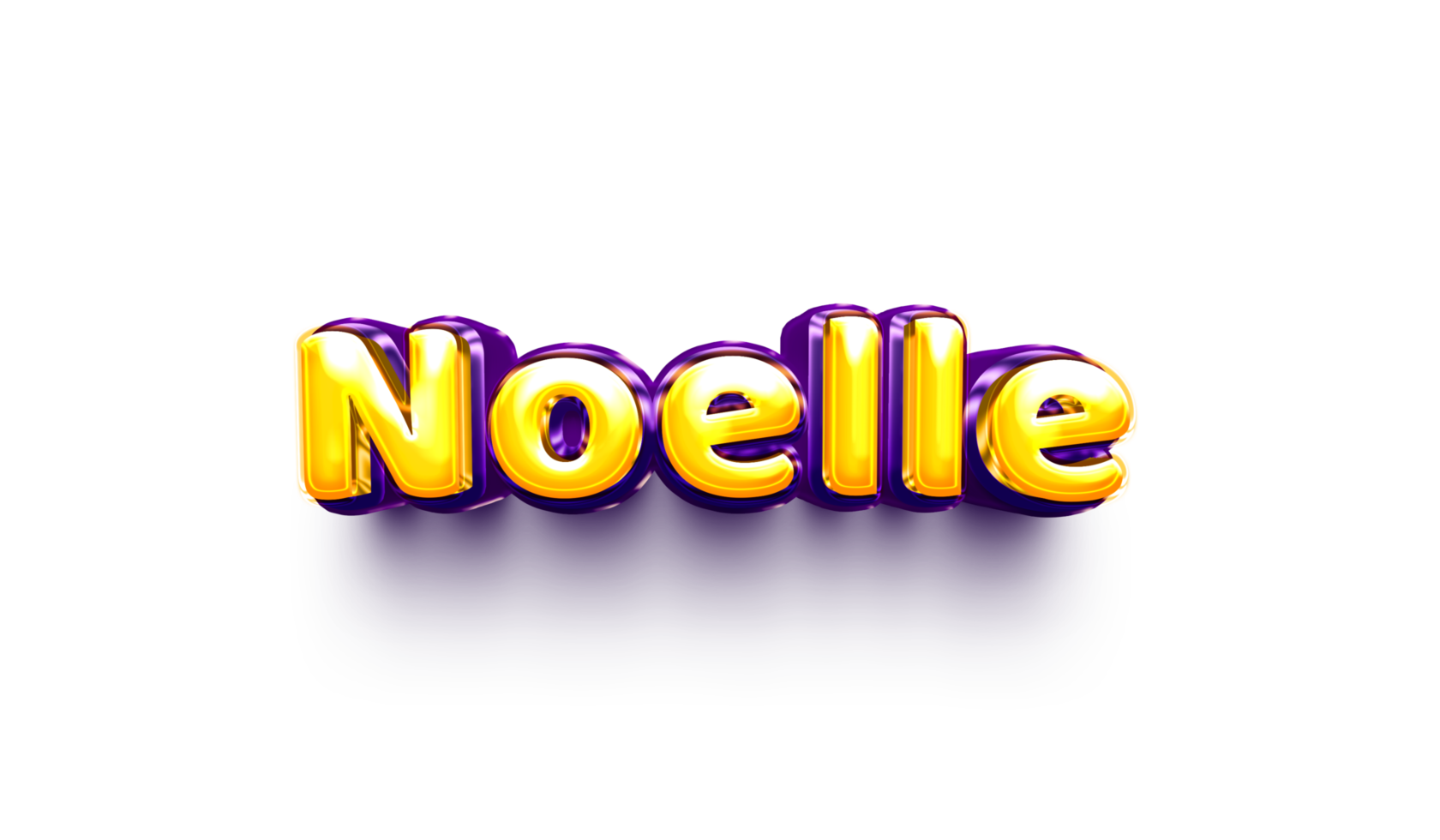 nombres de niñas inglés helio globo brillante celebración pegatina 3d inflado noelle png