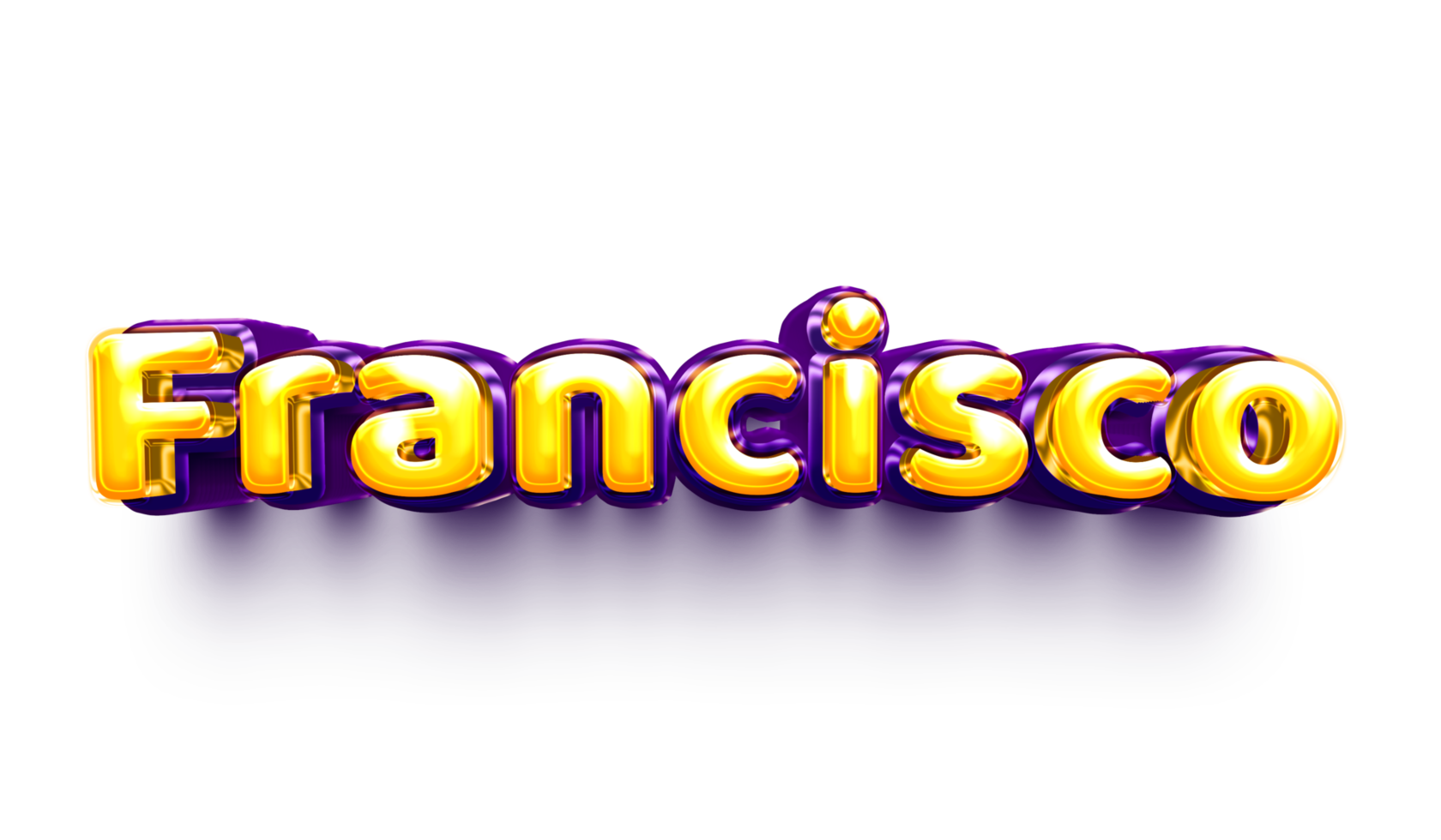 names of boys English helium balloon shiny celebration sticker 3d inflated Francisco png