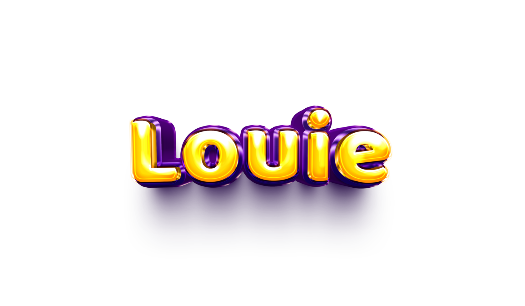 nomes de meninos balão de hélio inglês brilhante adesivo de celebração 3d inflado louie png