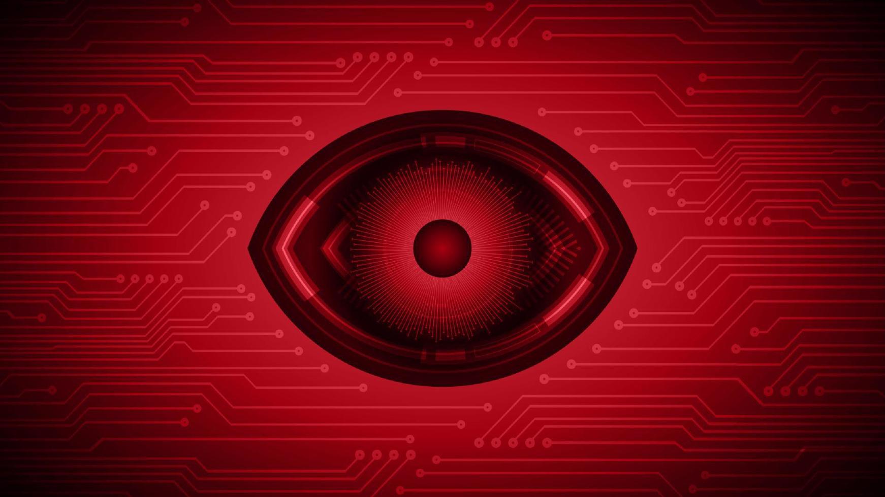 fondo de tecnología de ciberseguridad con ojo vector