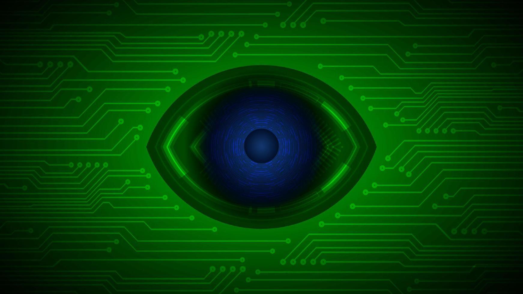 Cybersecurity Technology Background with Eye vector