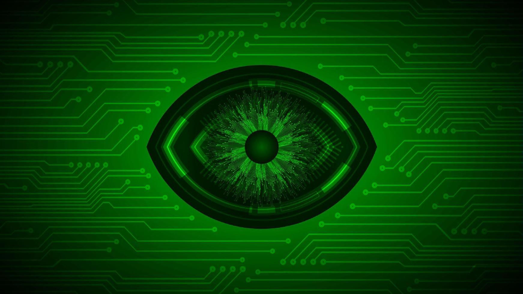 fondo de tecnología de ciberseguridad con ojo vector