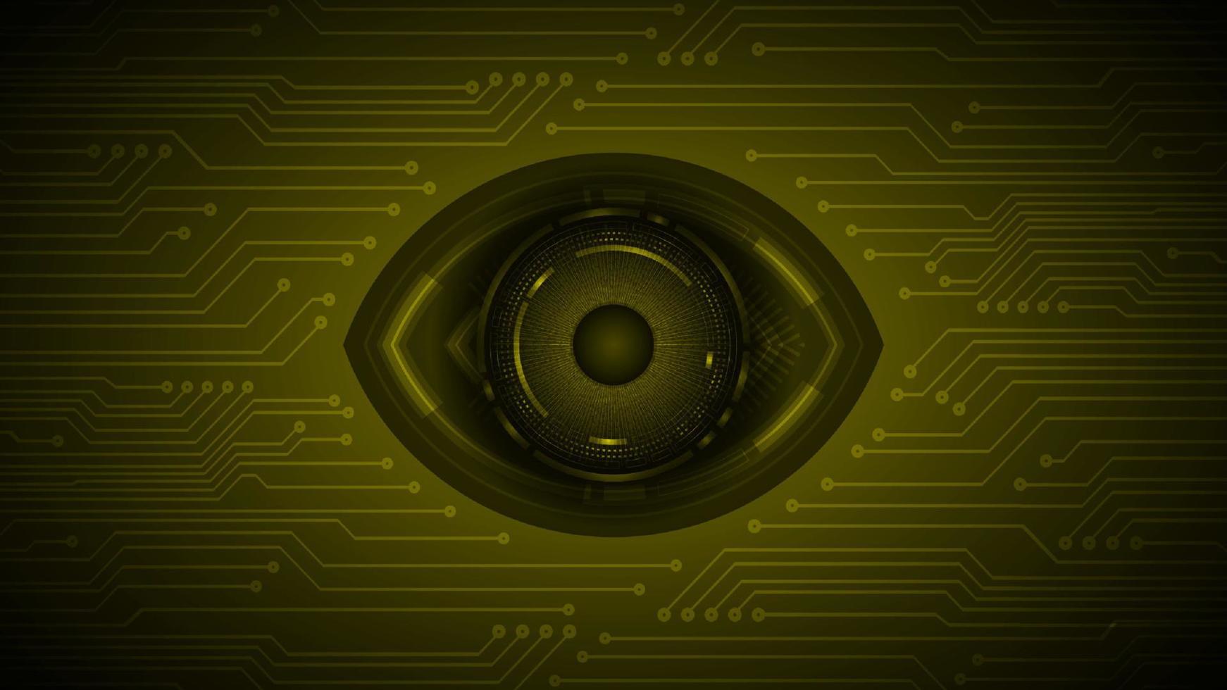 fondo de tecnología de ciberseguridad con ojo vector