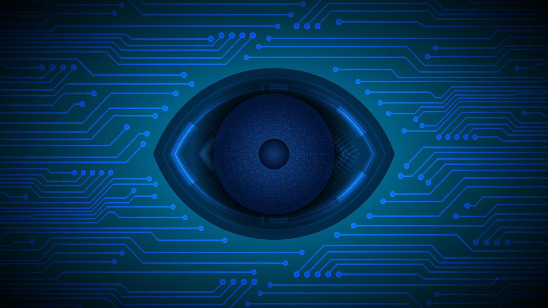 fondo de tecnología de ciberseguridad con ojo vector