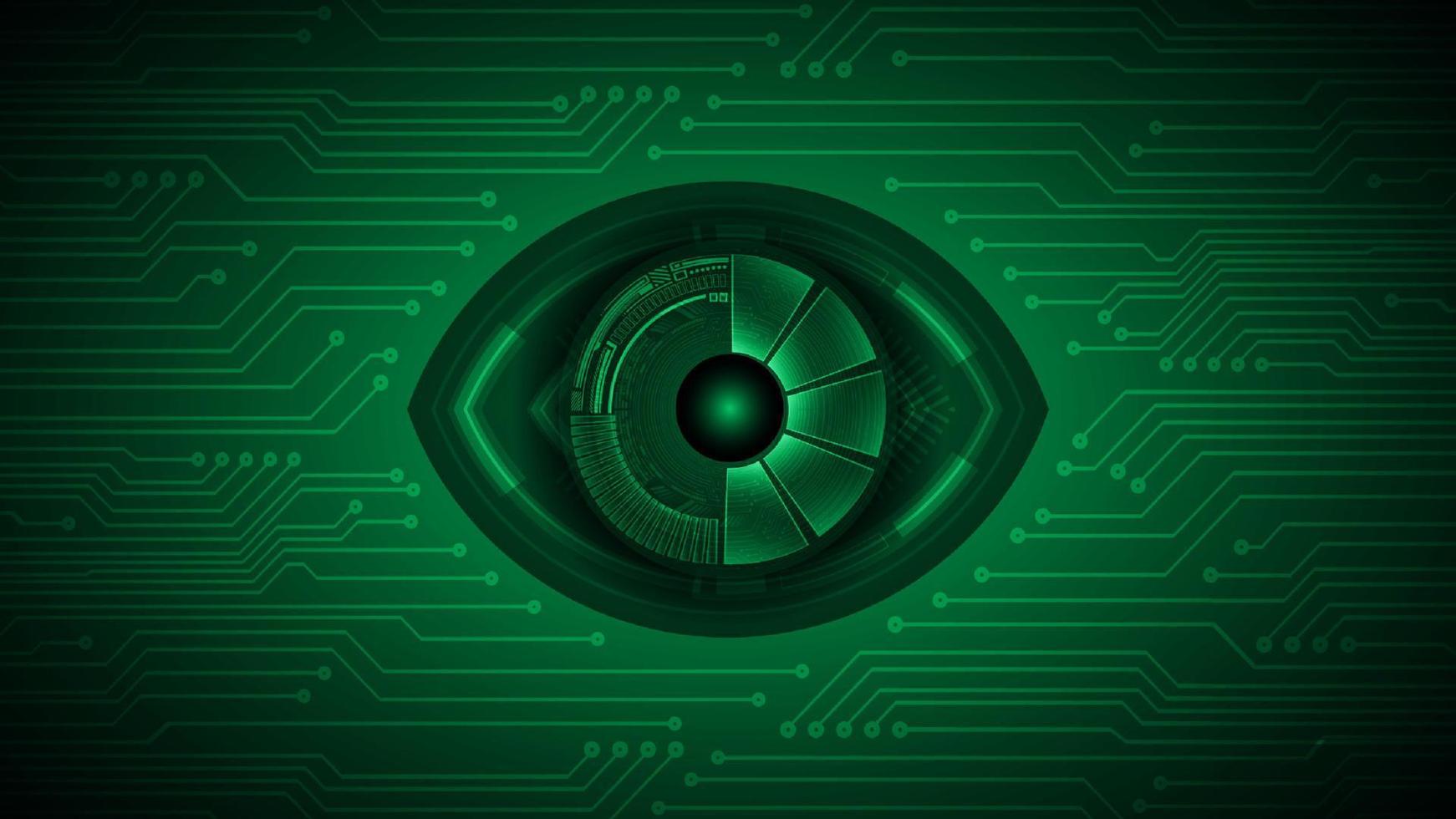 Cybersecurity Technology Background with Eye vector