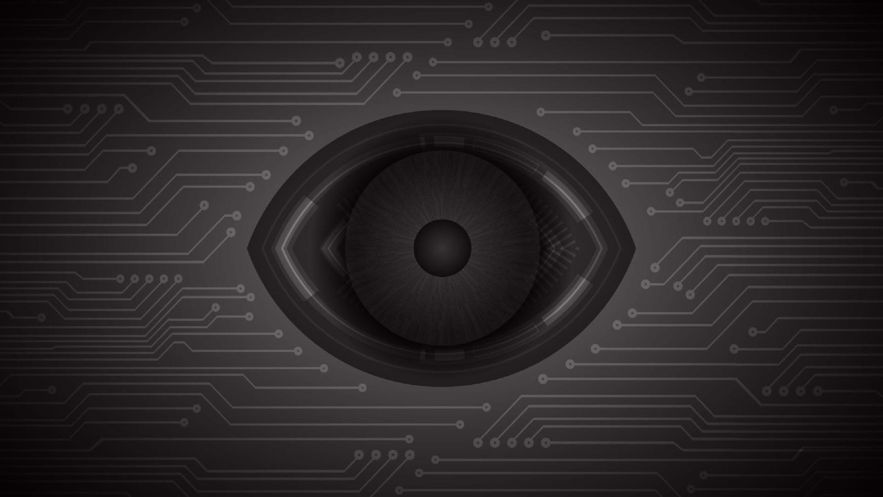 Cybersecurity Technology Background with Eye vector