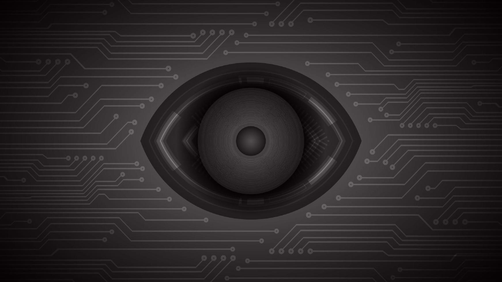 fondo de tecnología de ciberseguridad con ojo vector