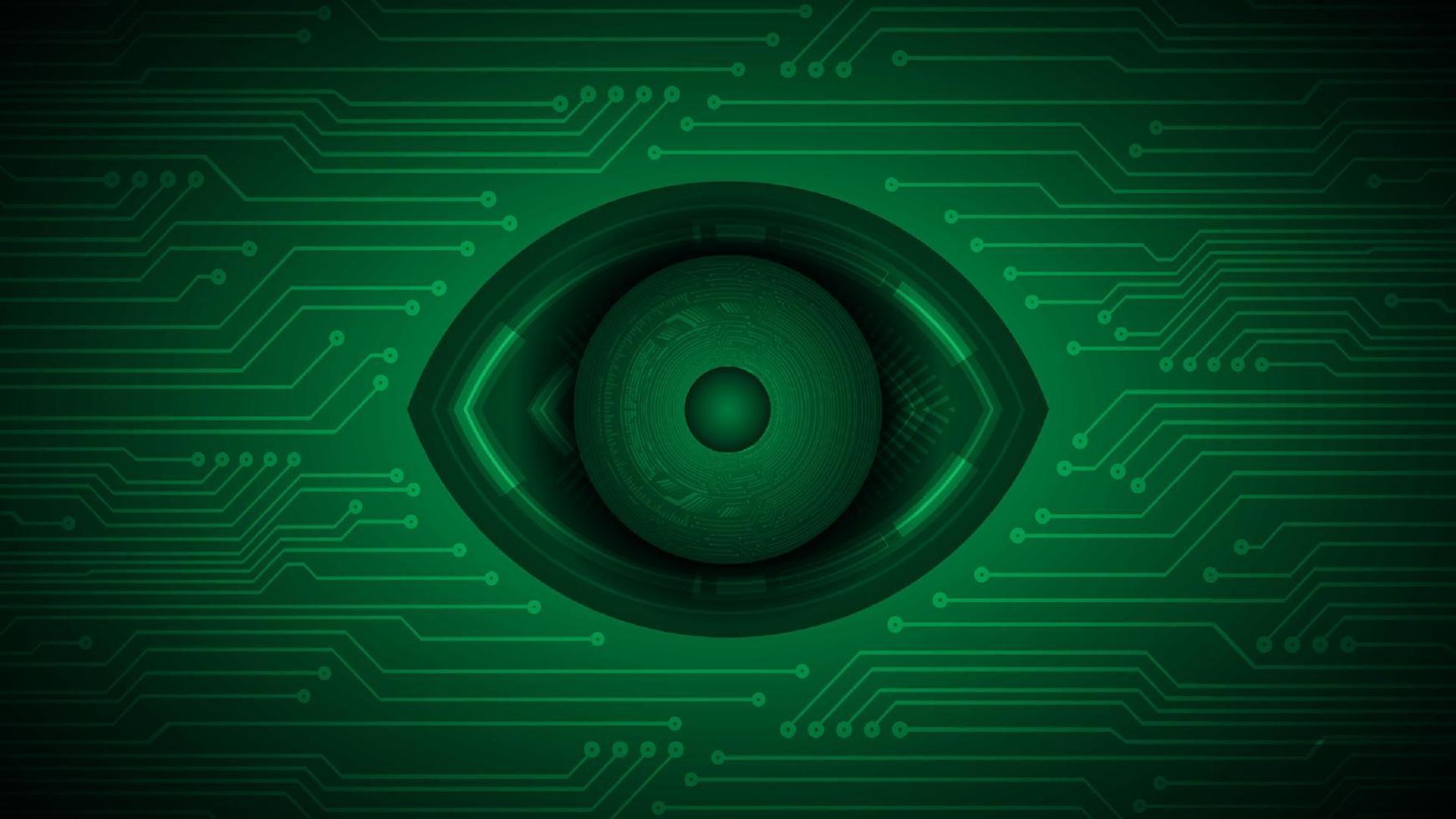 fondo de tecnología de ciberseguridad con ojo vector