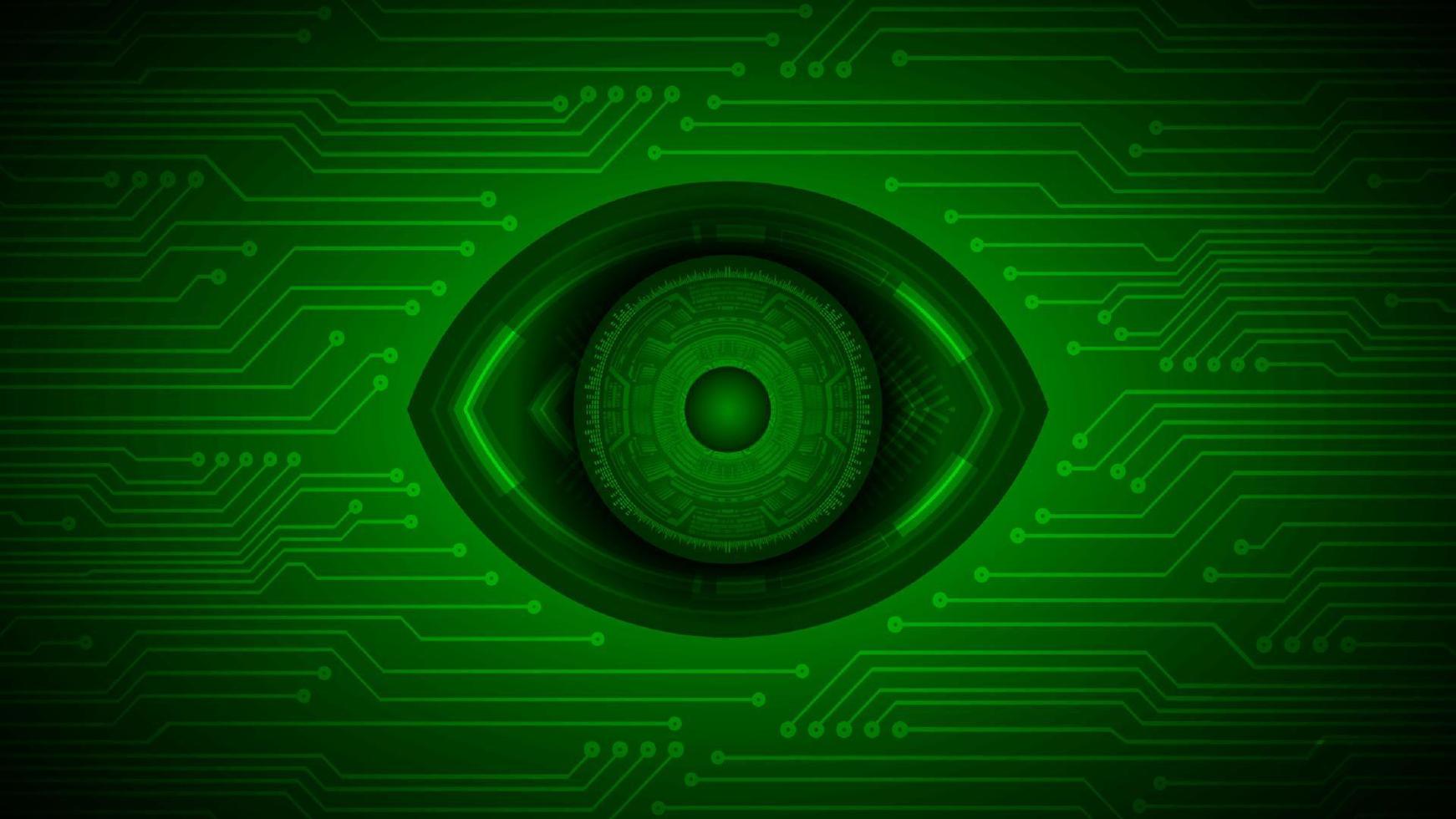 Cybersecurity Technology Background with Eye vector