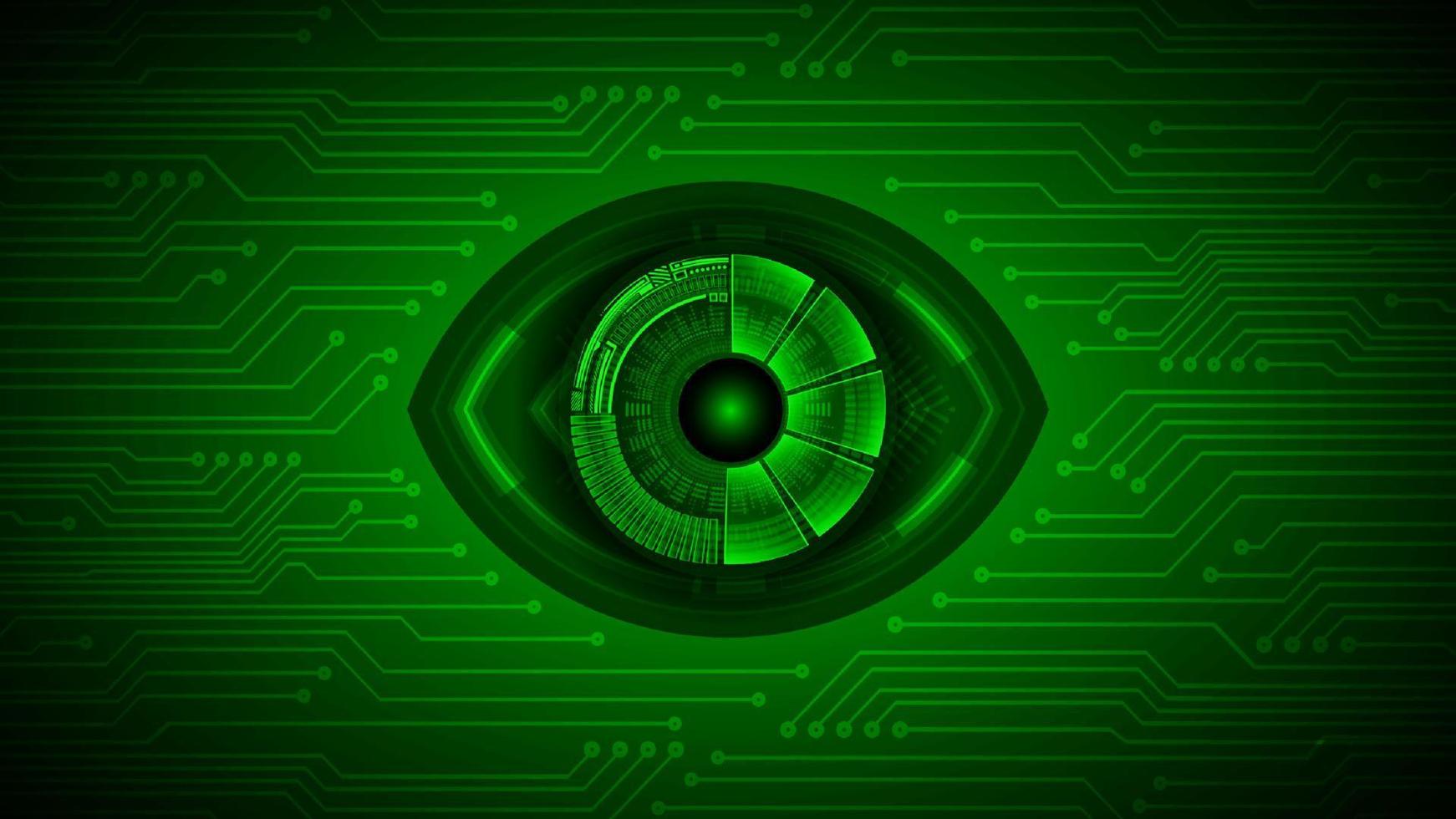 Cybersecurity Technology Background with Eye vector