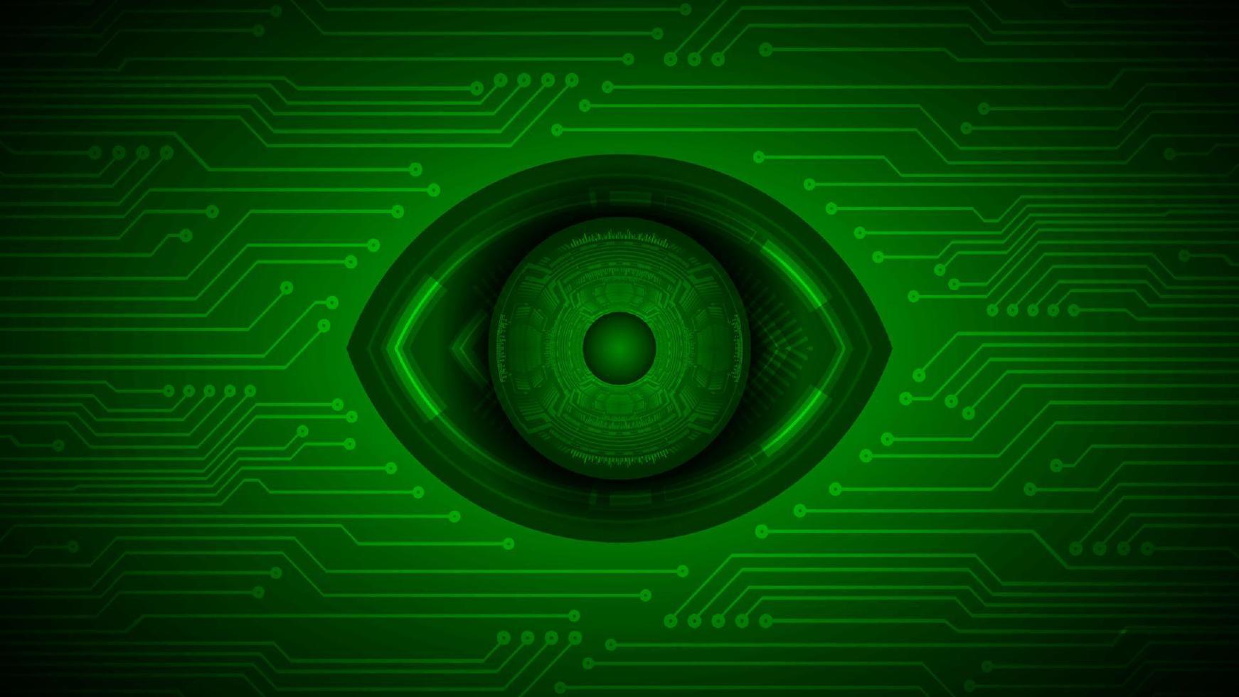 Cybersecurity Technology Background with Eye vector