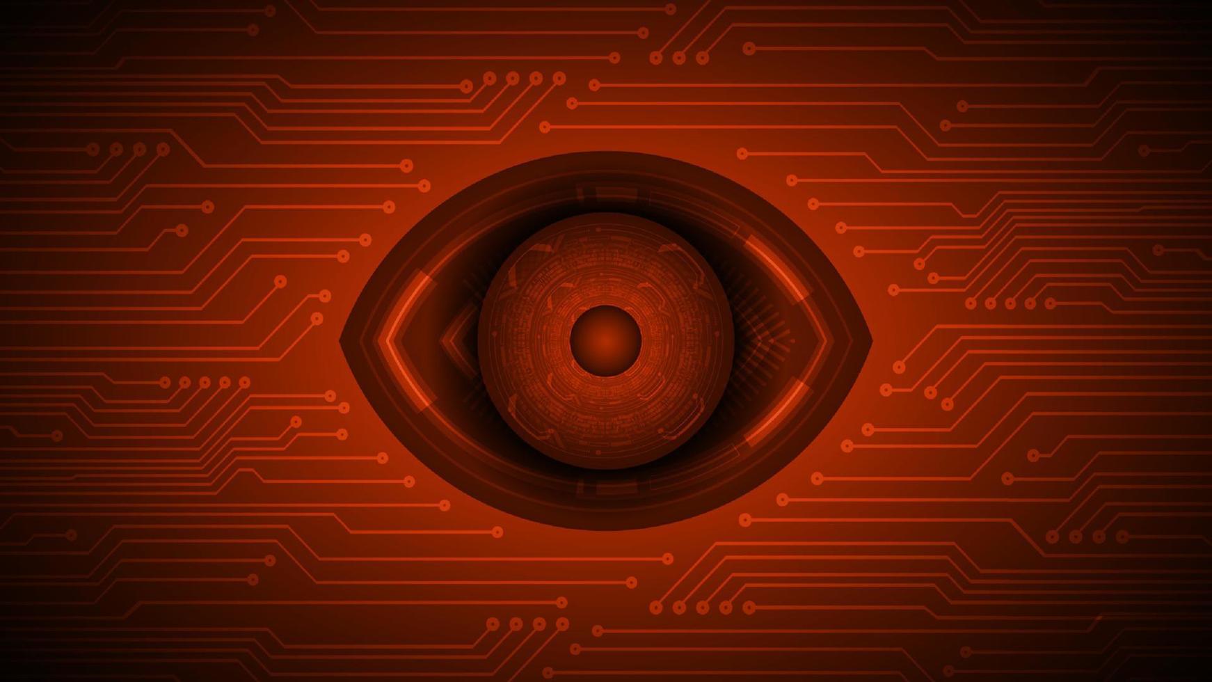 Cybersecurity Technology Background with Eye vector