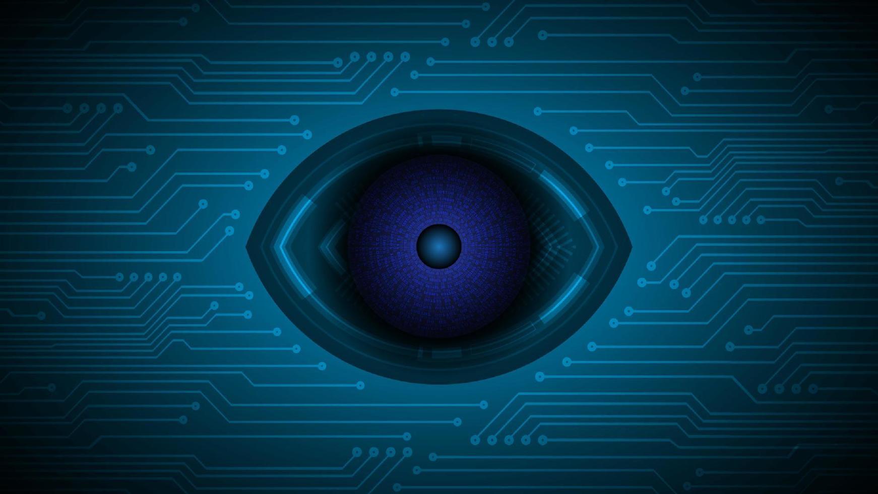 Cybersecurity Technology Background with Eye vector