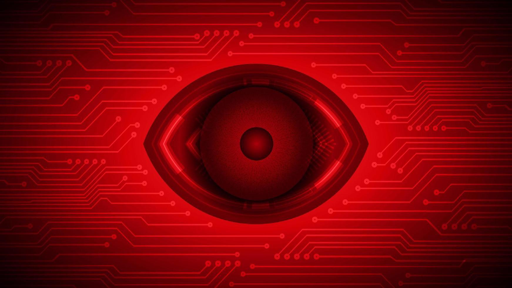 Cybersecurity Technology Background with Eye vector
