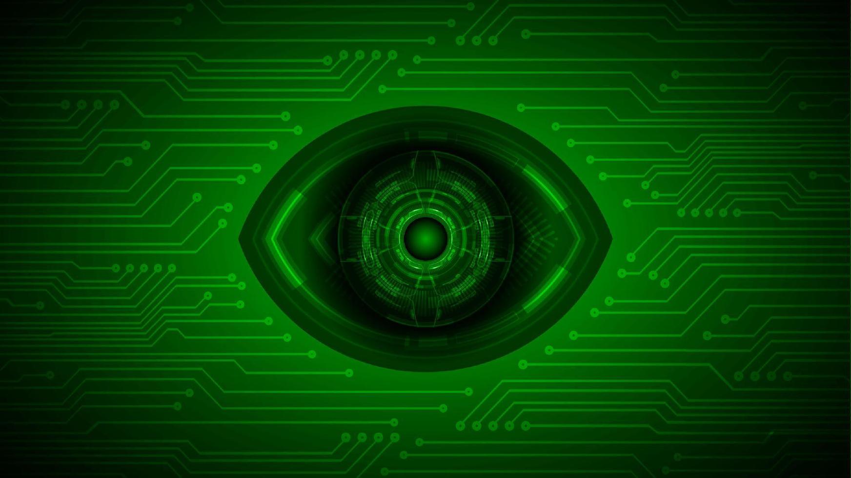 fondo de tecnología de ciberseguridad con ojo vector