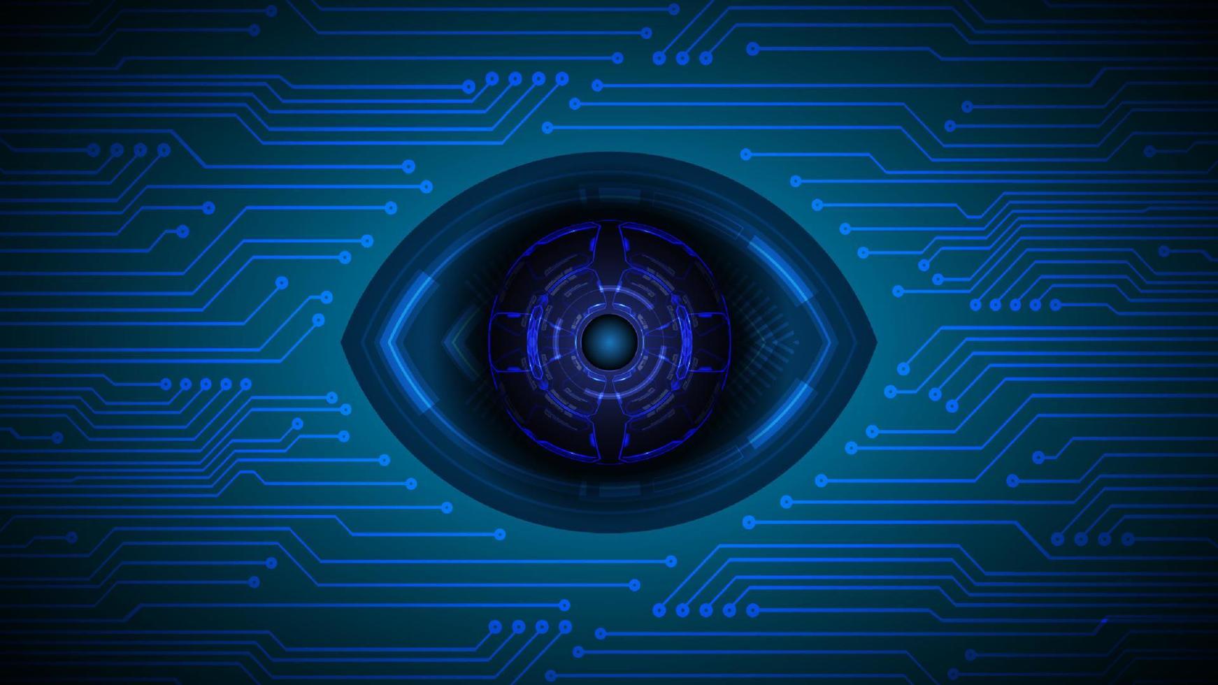 Cybersecurity Technology Background with Eye vector