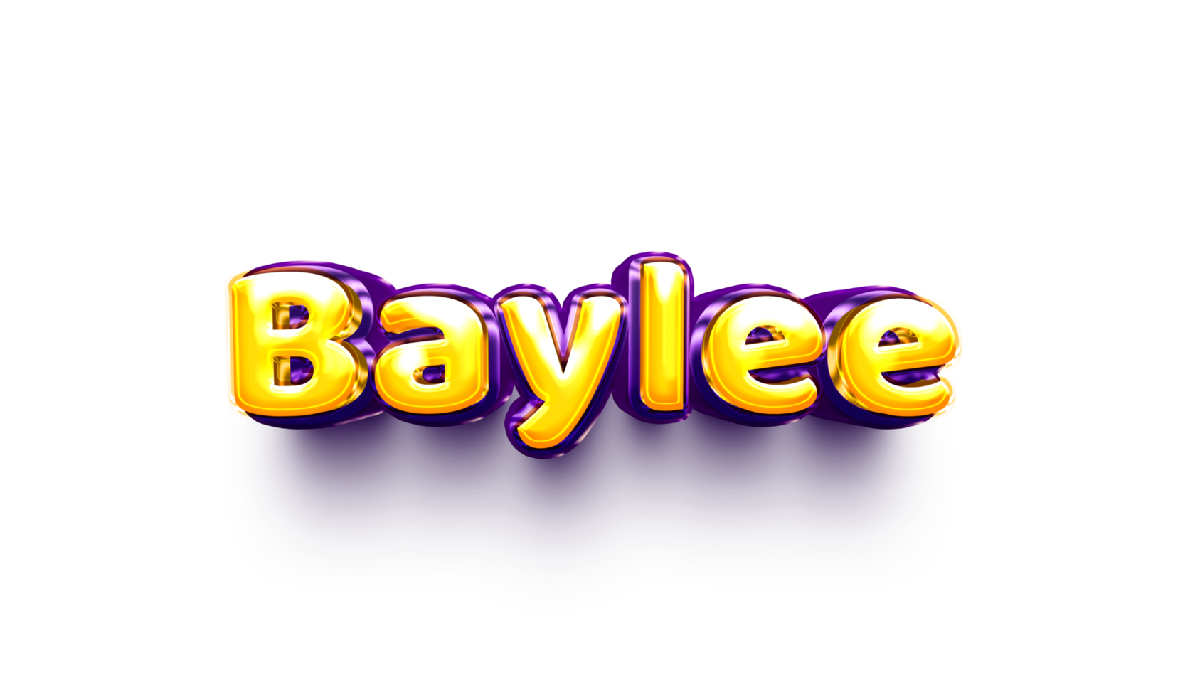 names of girls English helium balloon shiny celebration sticker 3d inflated png