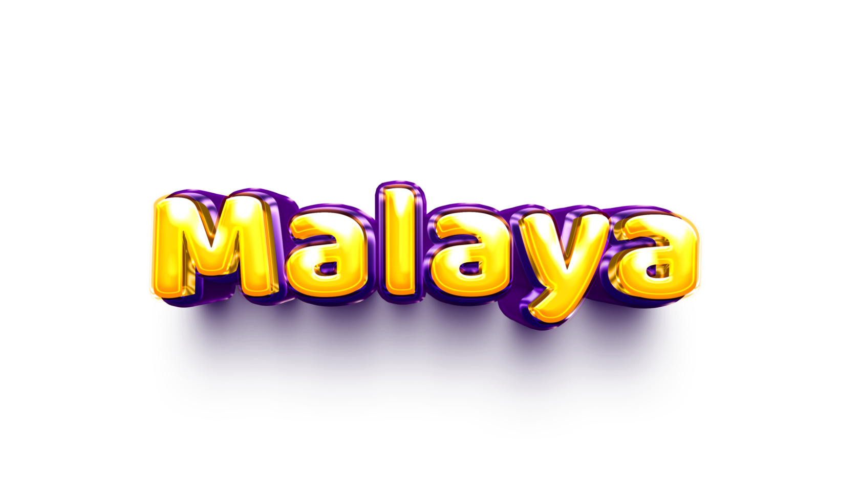 names of girls English helium balloon shiny celebration sticker 3d inflated Malaya png