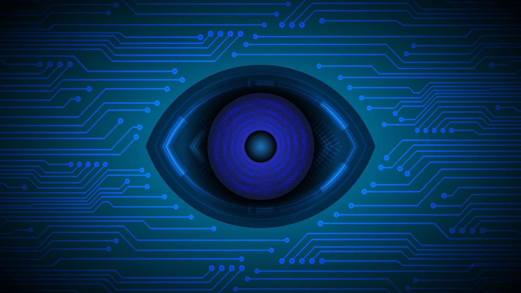 fondo de tecnología de ciberseguridad con ojo vector