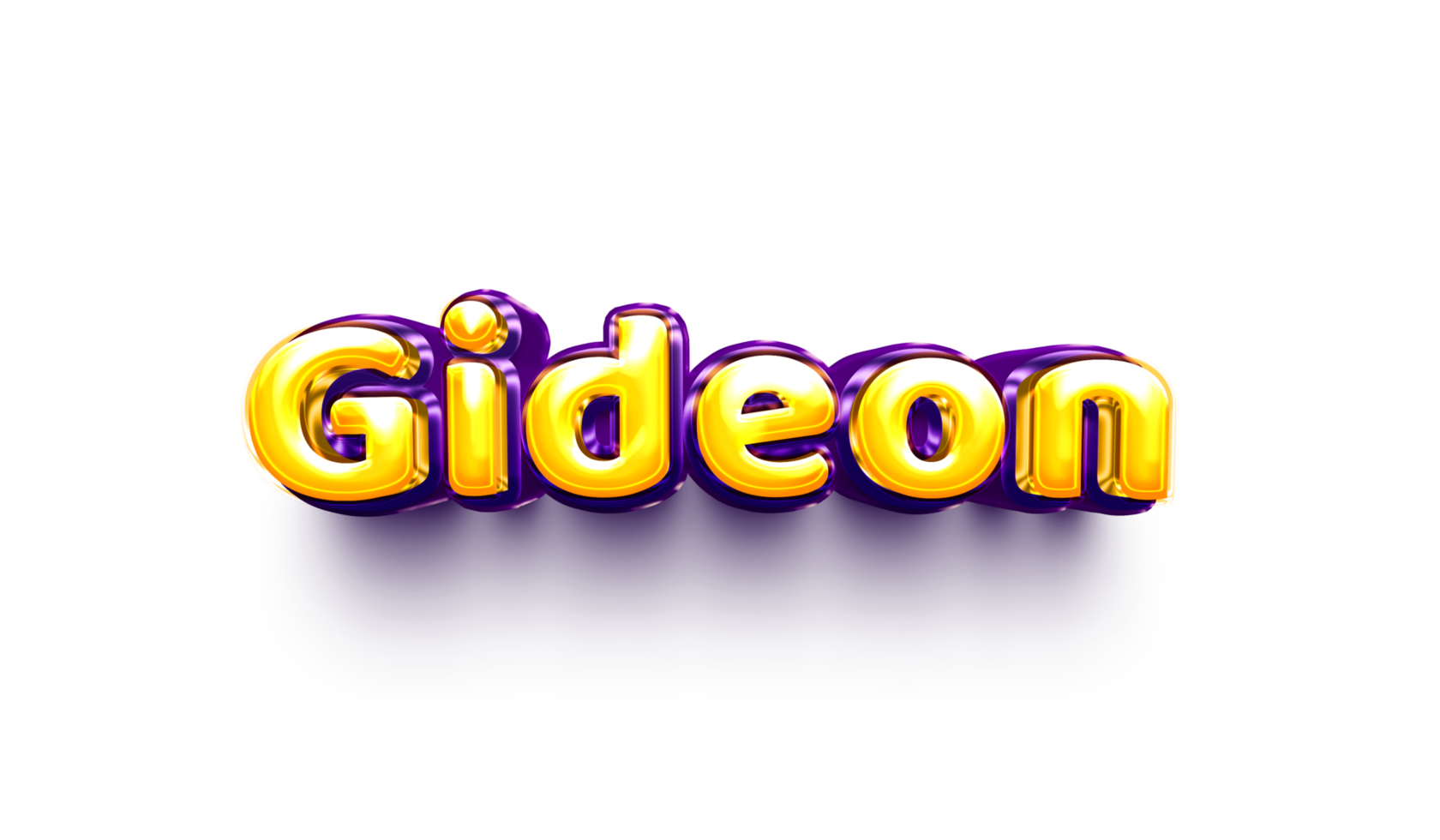 nombres de niños inglés helio globo brillante celebración pegatina 3d inflado gideon png