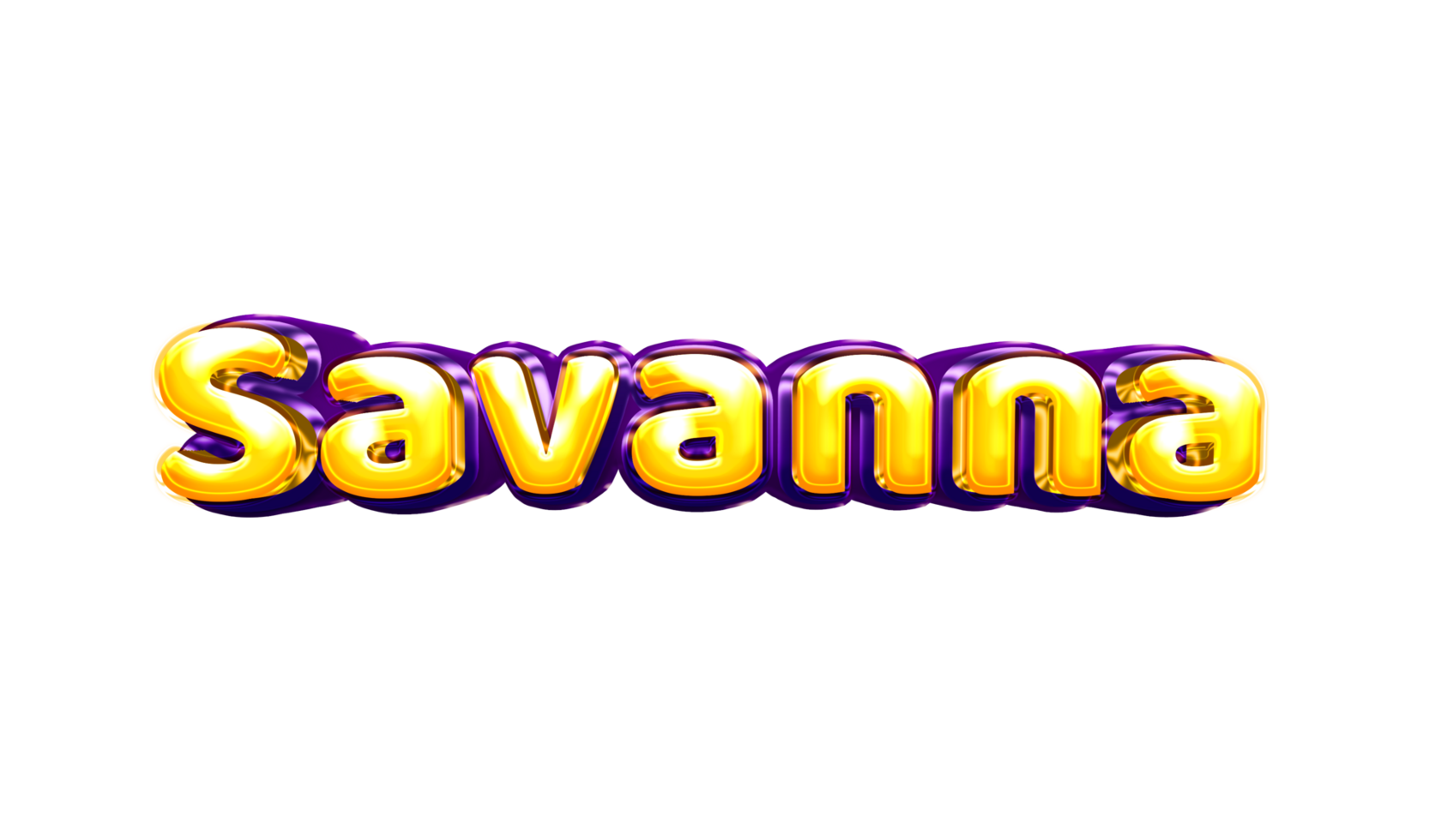 girls name sticker colorful party balloon birthday helium air shiny yellow purple cutout Savanna png