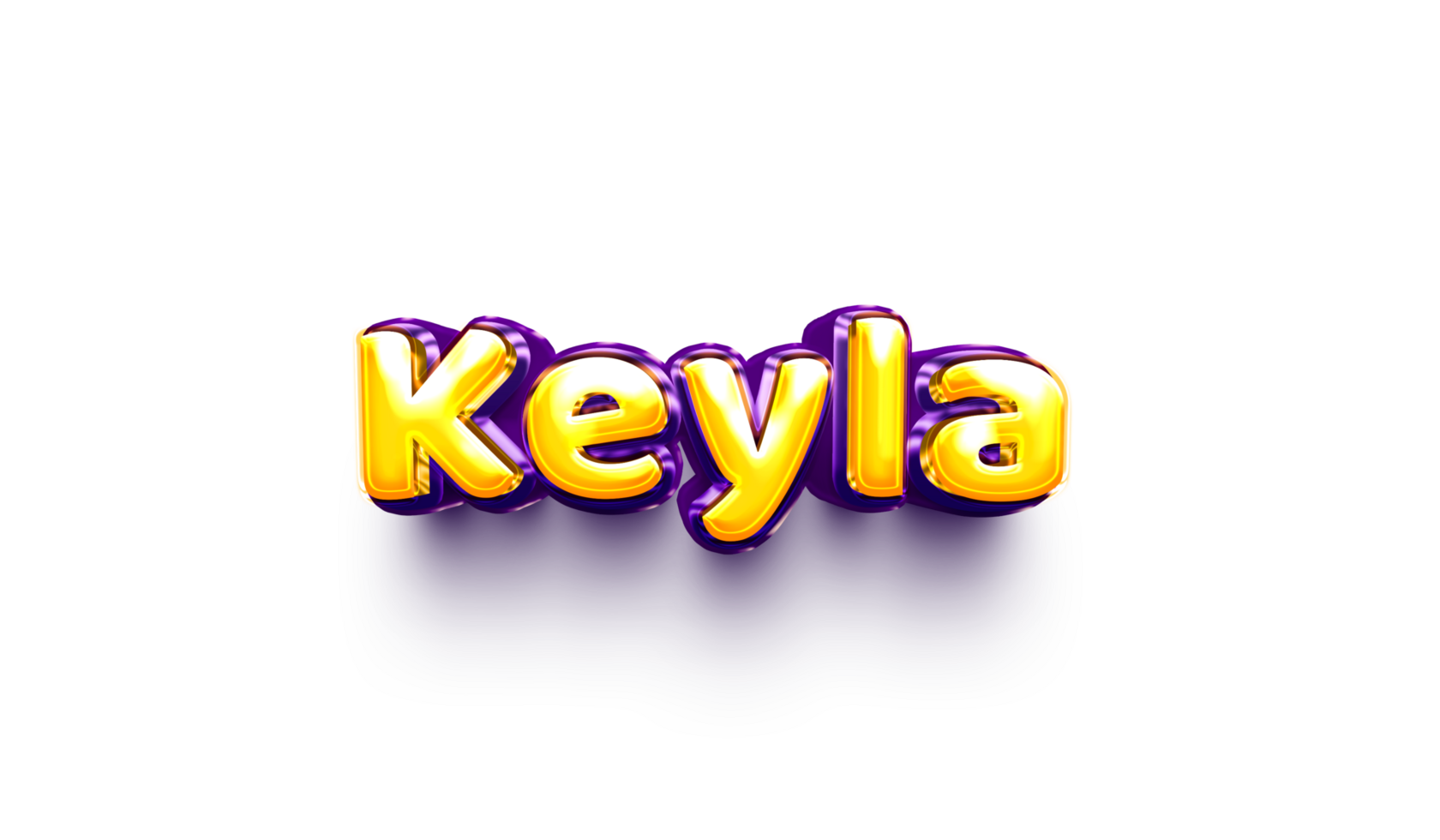 names of girls English helium balloon shiny celebration sticker 3d inflated Keyla png