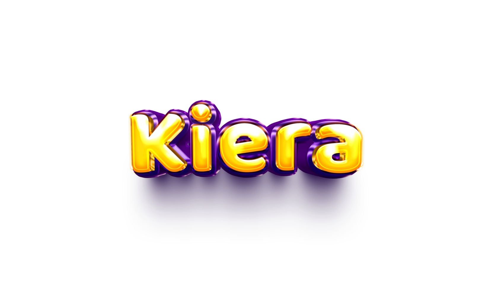 names of girls English helium balloon shiny celebration sticker 3d inflated Kiera png