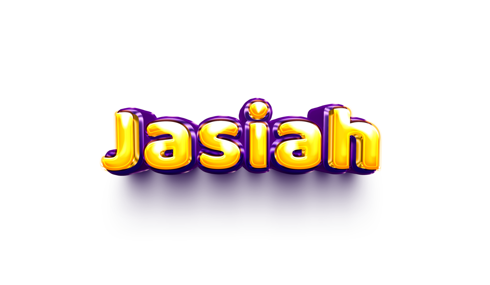 names of boys English helium balloon shiny celebration sticker 3d inflated Jasiah png