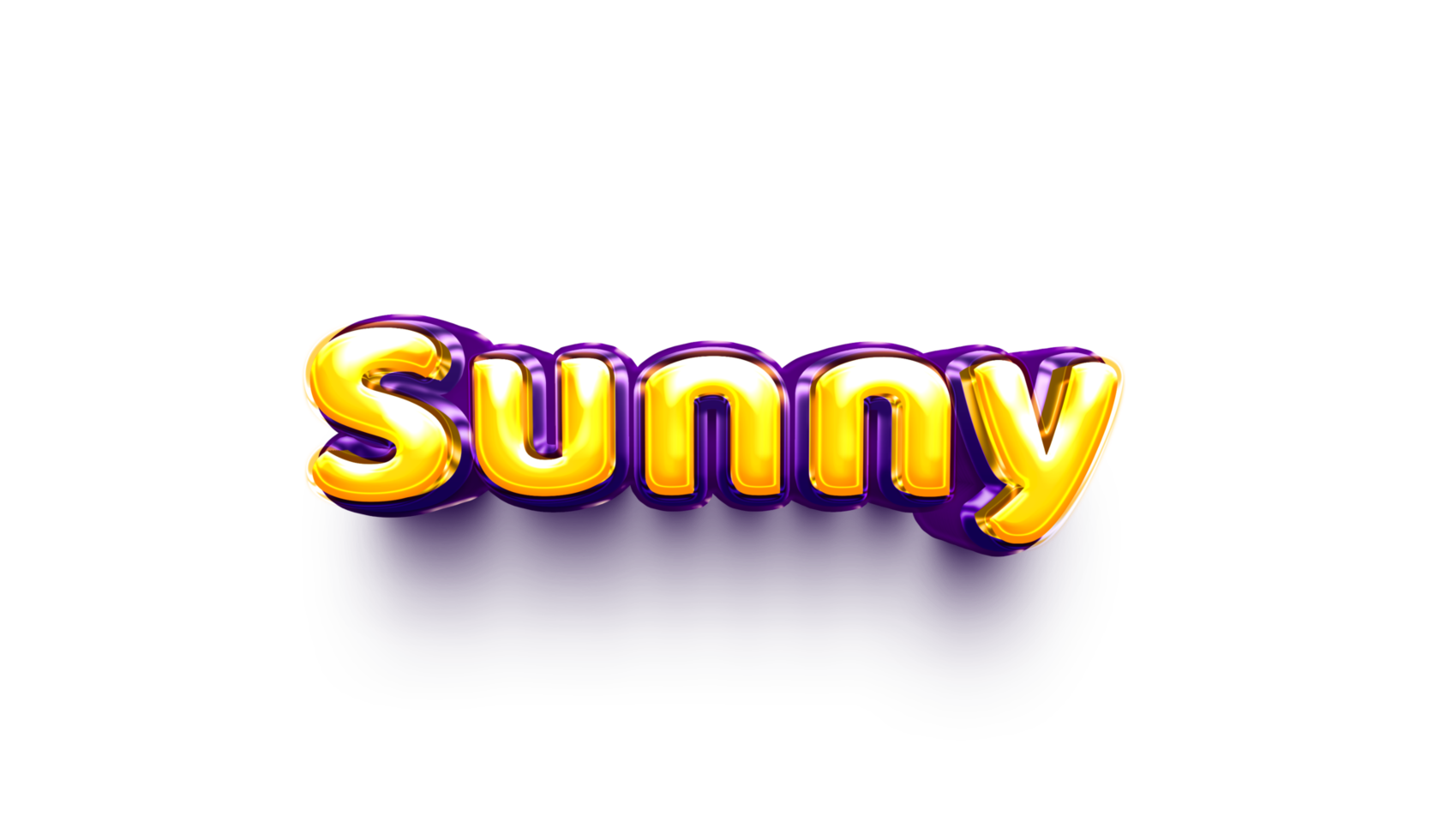 names of girls English helium balloon shiny celebration sticker 3d inflated Sunny png