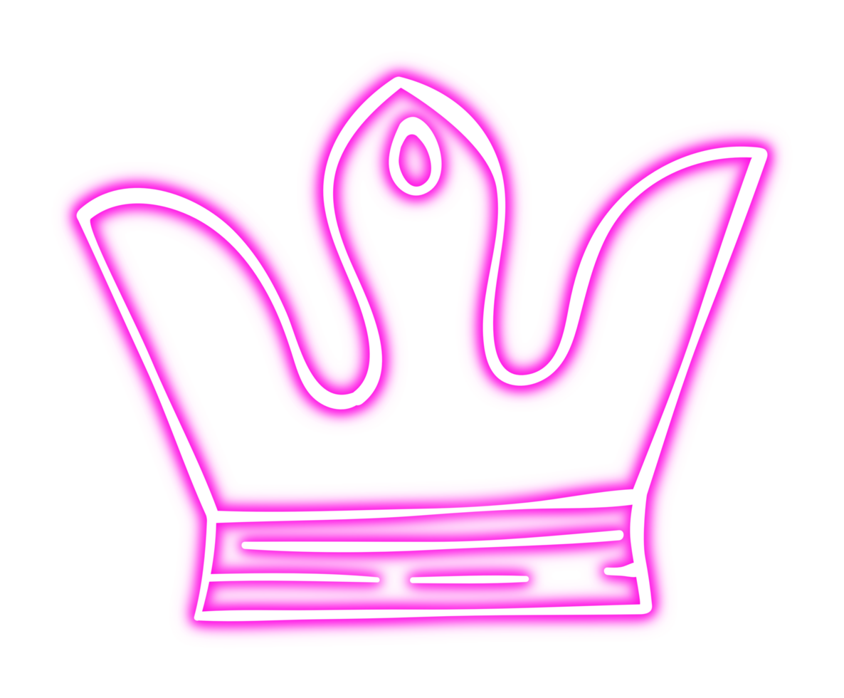 Glowing Neon Crown png