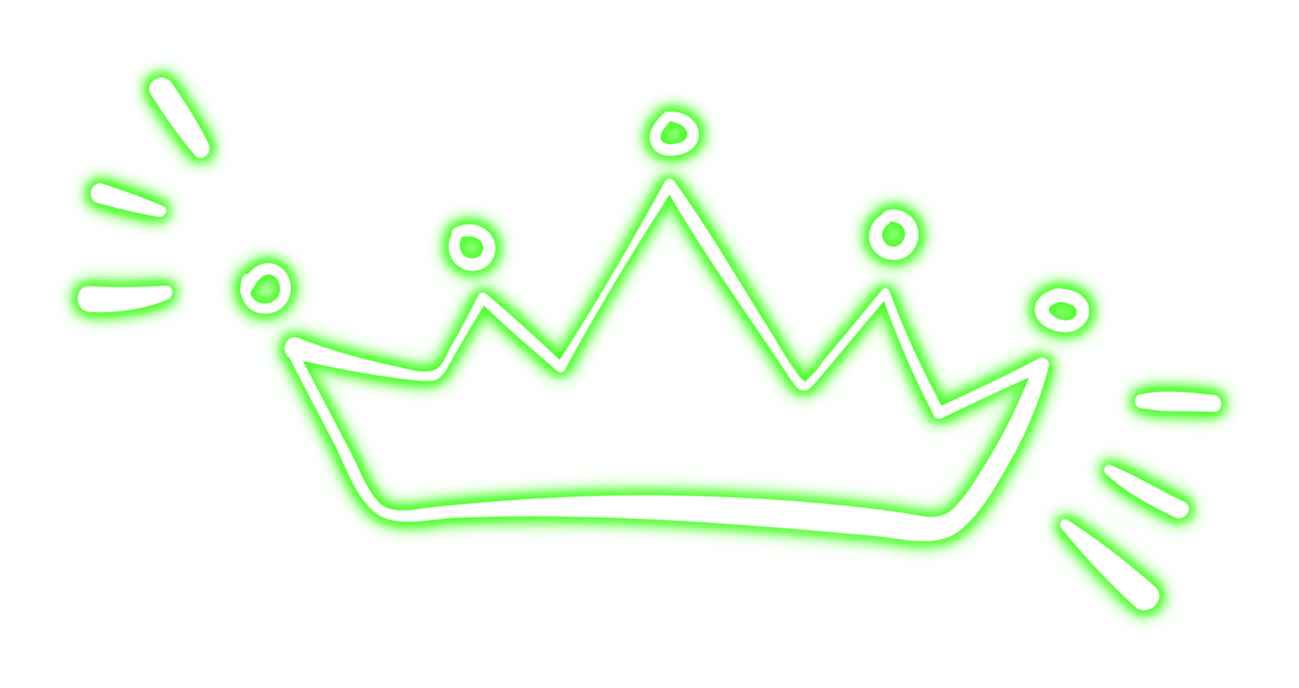 couronne de néon rougeoyante png