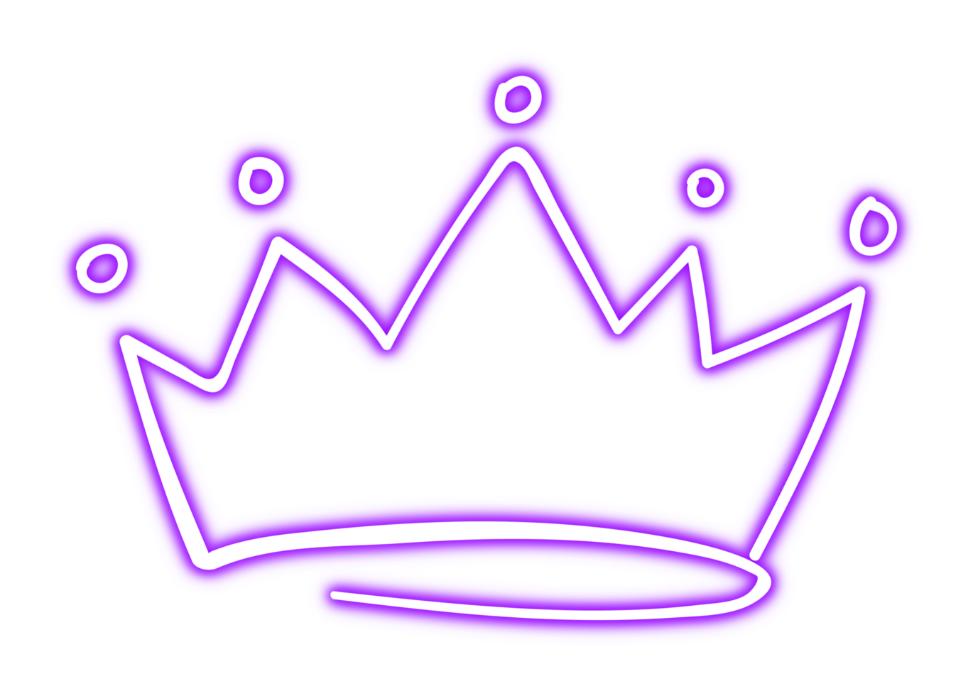 Glowing Neon Crown png